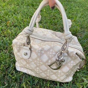 Dior Cannage Canvas Handbag